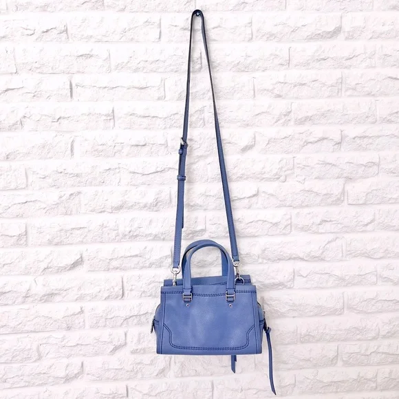 Marc Jacobs Cornflower Blue Leather ‘Mini Cruiser’ Crossbody Satchel SAMPLE - Picture 4 of 14